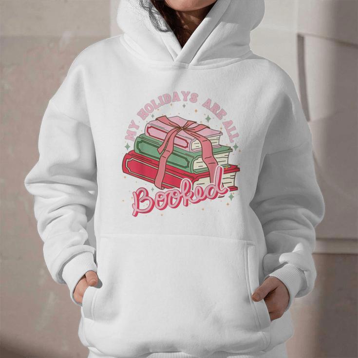 My Holidays Are All Booked Christmas Reading Books Bookish Graphic Youth Hoodie