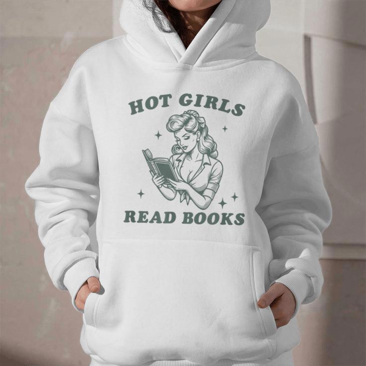 Hot Girls Read Books Bookish Booklover Christmas Graphic Youth Hoodie