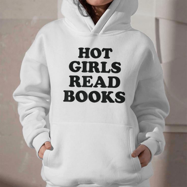 Hot Girls Read Books Lover Bookworm Librarian Book Reading Graphic Youth Hoodie