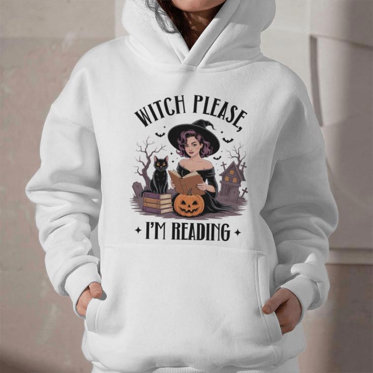 I'm Reading Halloween Witch Book Lover Graphic Youth Hoodie