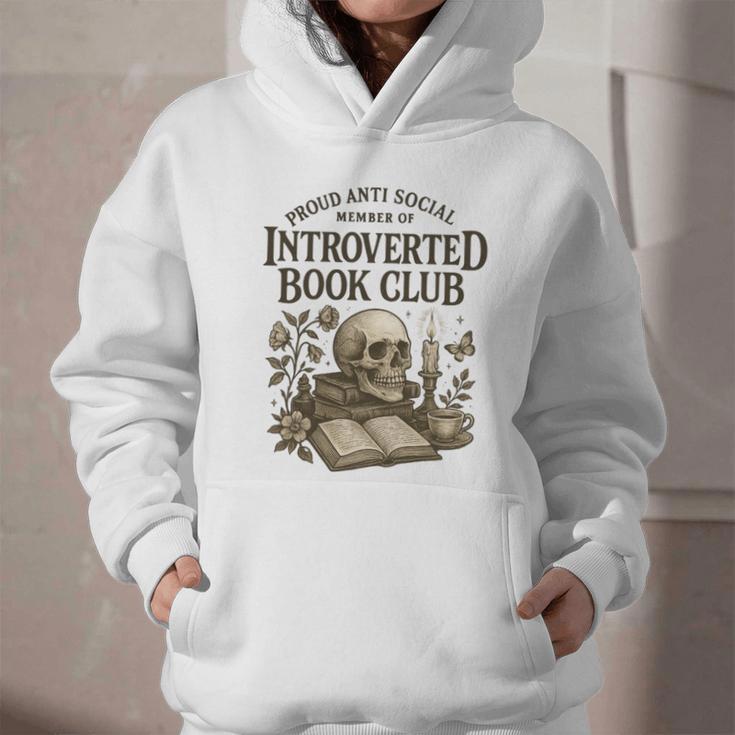 Introverted Book Club Member Anti Social Reader Graphic Youth Hoodie