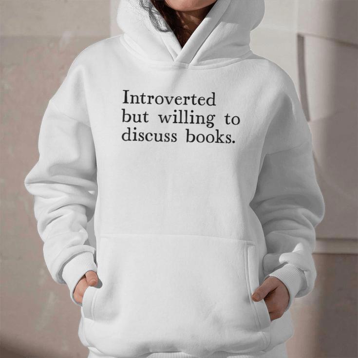Introverted But Willing To Discuss Books Graphic Youth Hoodie
