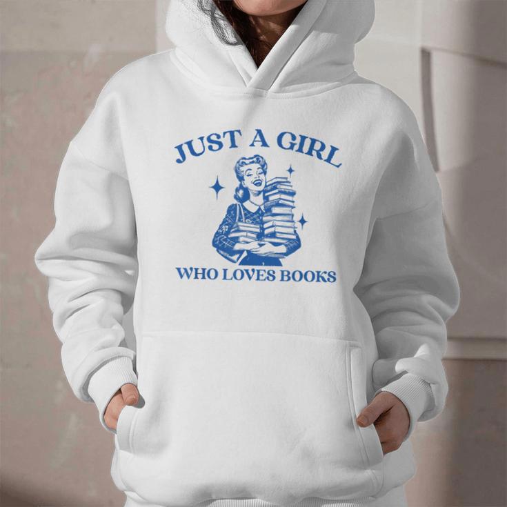 Just a Girl Who Loves Books Book Lover Bookish Graphic Youth Hoodie Just a Girl Who Loves Books Book Lover Bookish Graphic Youth Hoodie