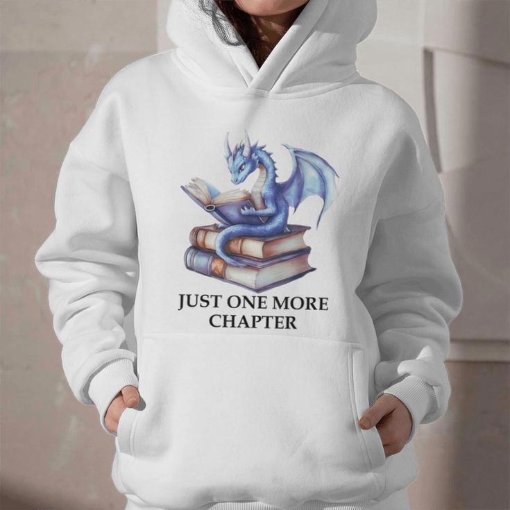 Just One More Chapter Book Dragon Reading Book Lover Bookish Graphic Youth Hoodie