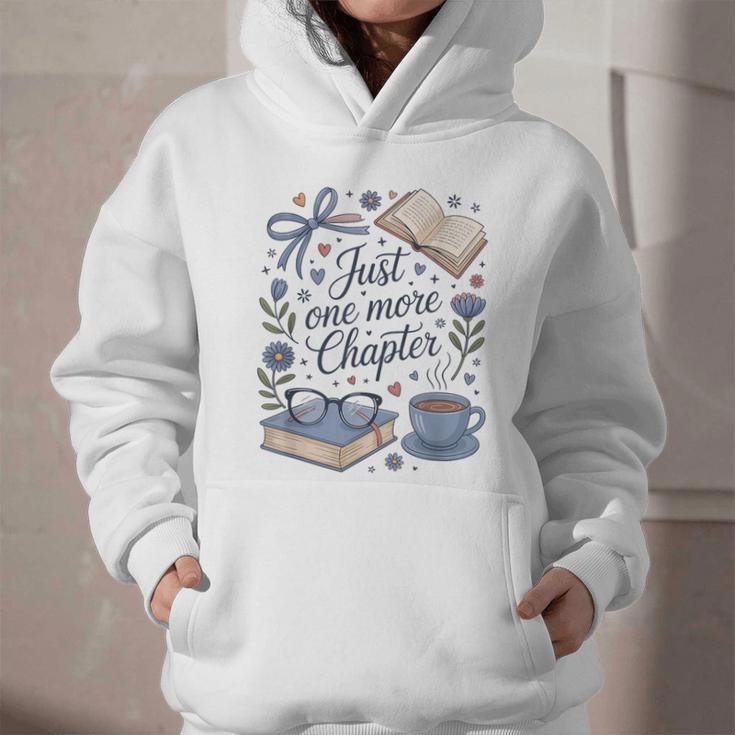 Just One More Chapter Book Lover Reading Quote Graphic Youth Hoodie
