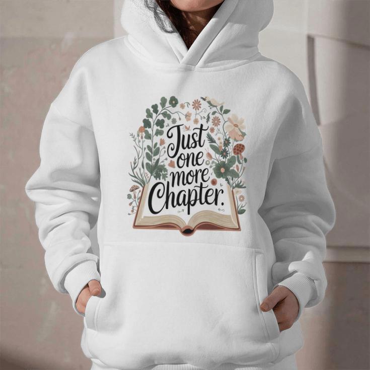 Just One More Chapter Bookish Book Reading Botanical Graphic Youth Hoodie
