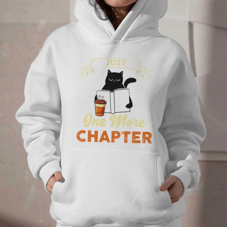 Just One More Chapter Fun Cat Coffee Reading Book Premium Tri-Blend Graphic Youth Hoodie