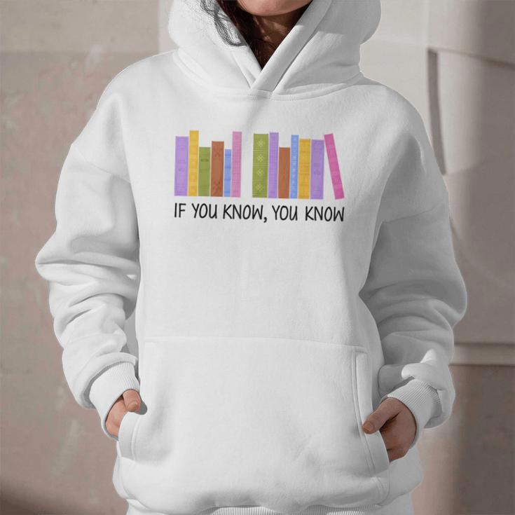 If You Know You Know 6 7 Reading Books Lovers Graphic Youth Hoodie