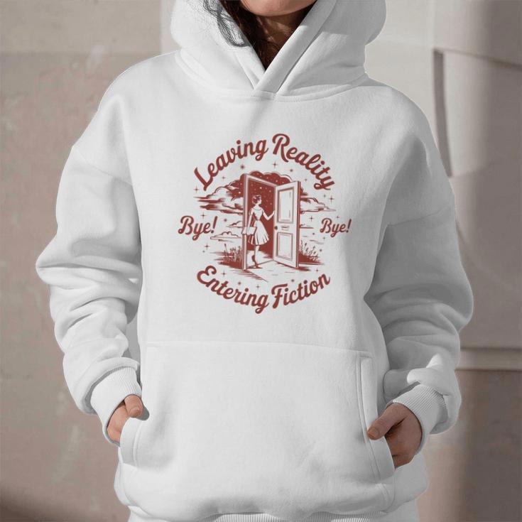 Leaving Reality Entering Fiction Book Lover Graphic Youth Hoodie