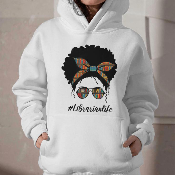 Librarian Teacher Messy Bun Life Book Library Back To School Graphic Youth Hoodie Librarian Teacher Messy Bun Life Book Library Back To School Graphic Youth Hoodie