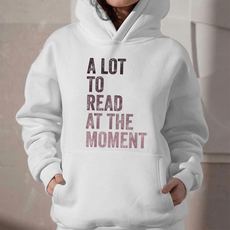 A Lot To Read At The Moment Book Reader Retro Reading Graphic Youth Hoodie