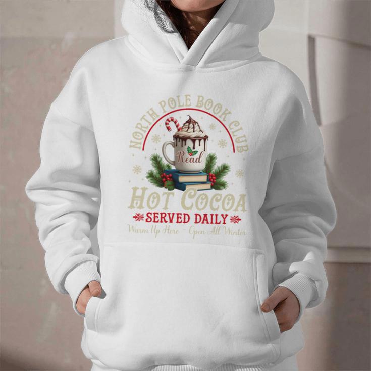 North Pole Book Club Hot Cocoa Librarians Bookish Christmas Graphic Youth Hoodie