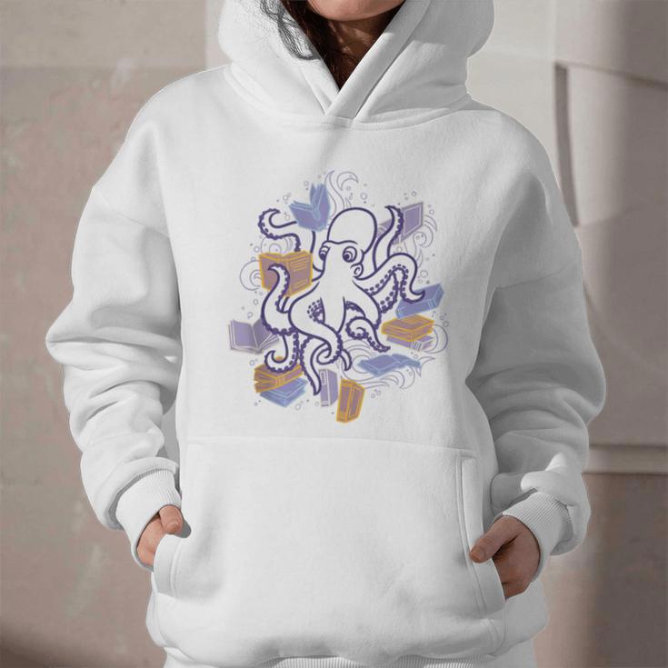 Octopus Book Reader Graphic Youth Hoodie