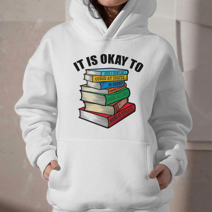 It Is Okay To Be a Grumpy Old Man Book Lover Premium Graphic Youth Hoodie