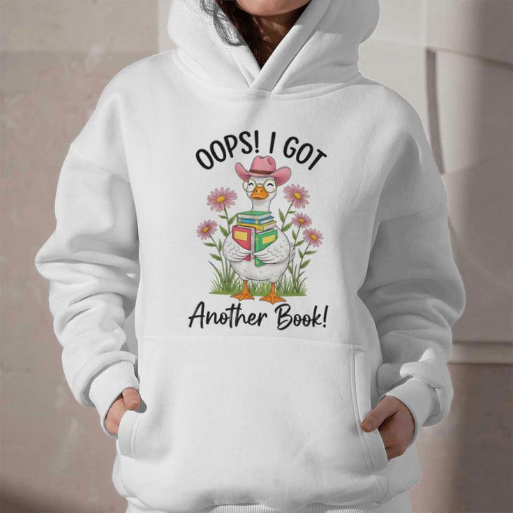 Oops I Got Another Book Cute Goose Librarian Reading Teacher Graphic Youth Hoodie