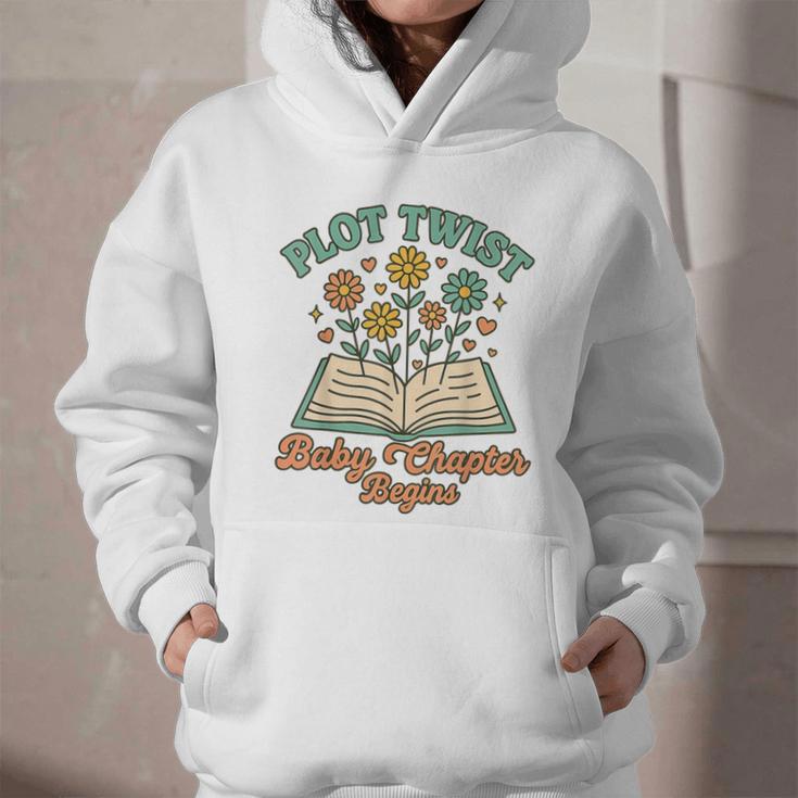 Pregnancy Announcement Book Lover Reveal Pregnant Graphic Youth Hoodie