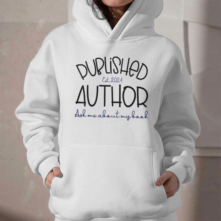 Published Author Est 2024 Ask Me About My Book Authors Books Graphic Youth Hoodie