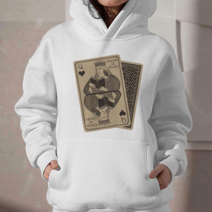 Queen Of Books Playing Card Aesthetic For Book Lovers Premium Tri-Blend Graphic Youth Hoodie Queen Of Books Playing Card Aesthetic For Book Lovers Premium Tri-Blend Graphic Youth Hoodie