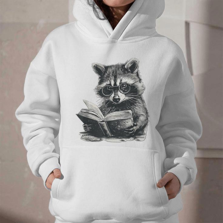 Raccoon With Book Cute Raccoons Reading Books Graphic Youth Hoodie Raccoon With Book Cute Raccoons Reading Books Graphic Youth Hoodie
