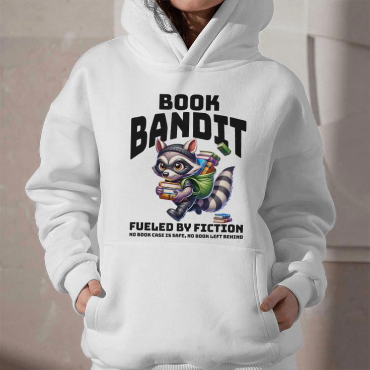 Racoon-Bookworm-Book Bandit-Fueled By Fiction Graphic Youth Hoodie