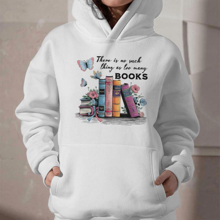 There Is No Such Thing As Too Many Books Reading Librarian Graphic Youth Hoodie
