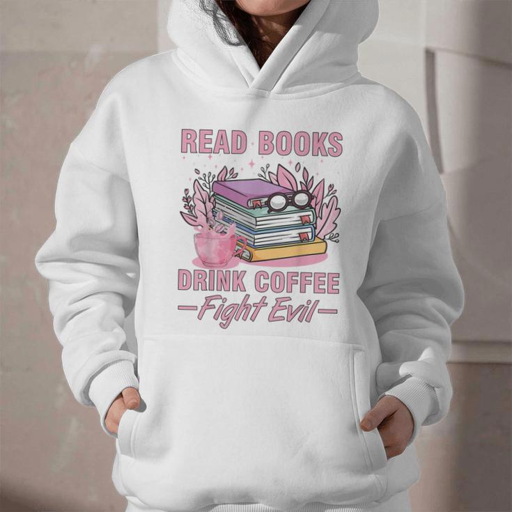 Read Books Drink Coffee Fight Evil Book Coffee Graphic Youth Hoodie Read Books Drink Coffee Fight Evil Book Coffee Graphic Youth Hoodie