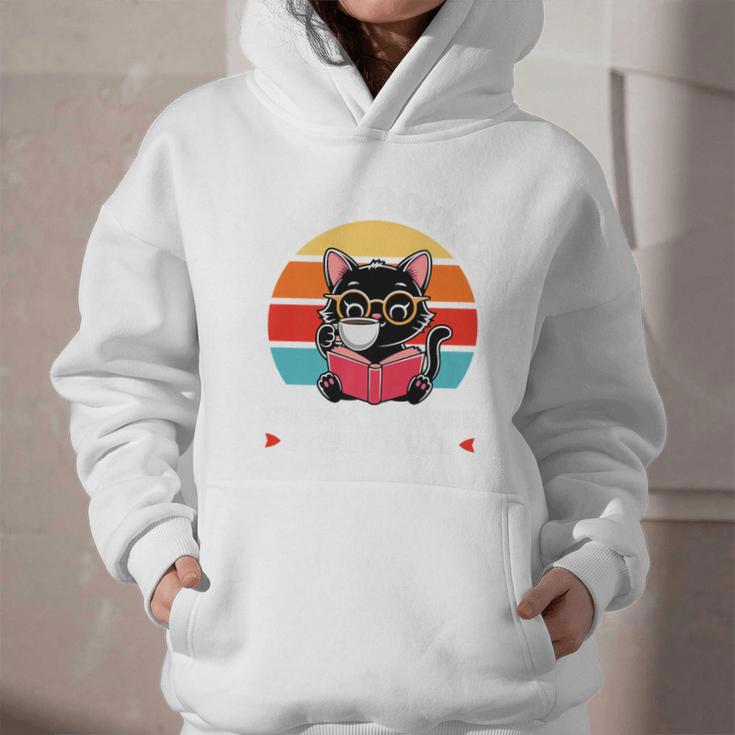 Read Books Drink Coffee Fight Evil Cat Premium Graphic Youth Hoodie