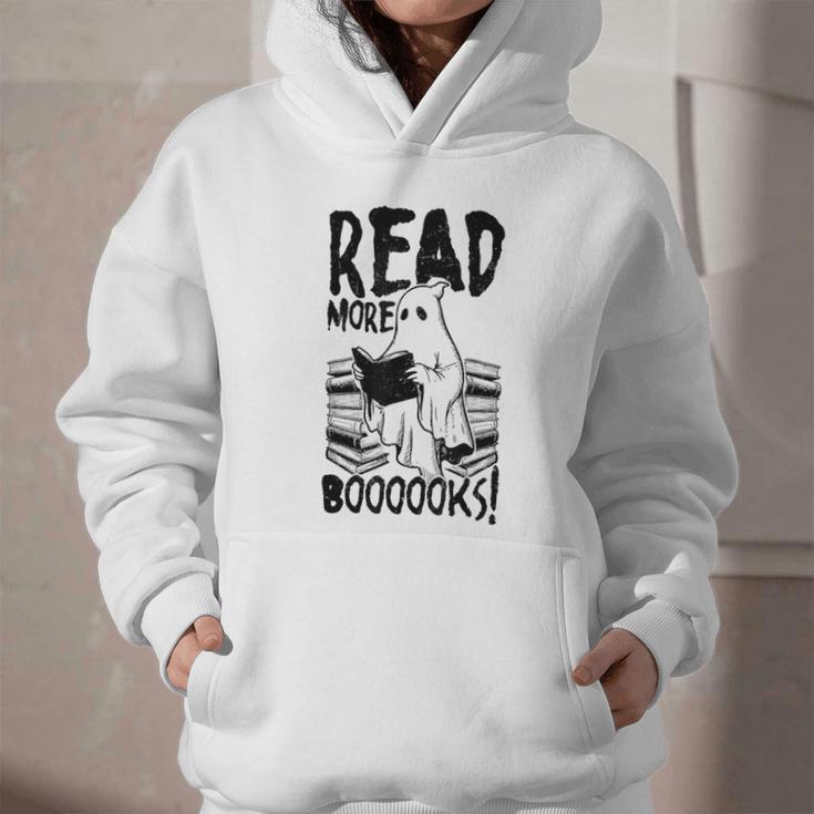 Read More Books Ghost Halloween Reading Teacher Literacy Graphic Youth Hoodie