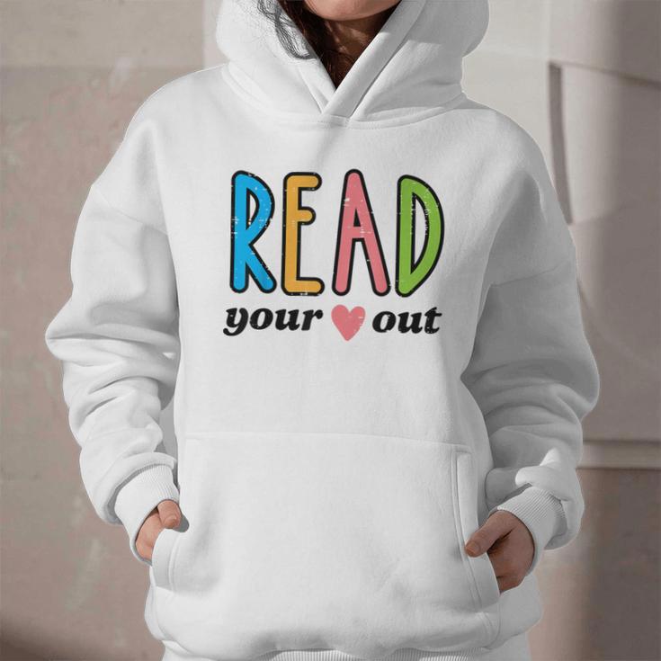 Read Your Heart Read Reading Librarian Book Across America Graphic Youth Hoodie