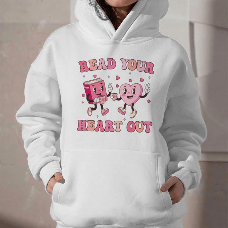 Read Your Heart Out Teacher Valentine Book Graphic Youth Hoodie Read Your Heart Out Teacher Valentine Book Graphic Youth Hoodie