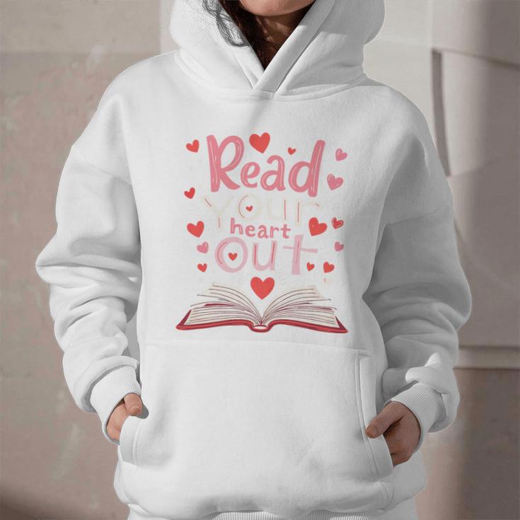Read Your Heart Out Teacher Valentines Day Reading Book Love Premium Tri-Blend Graphic Youth Hoodie