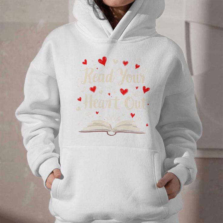 Read Your Heart Out Valentines Day Book And Reading Lovers Graphic Youth Hoodie