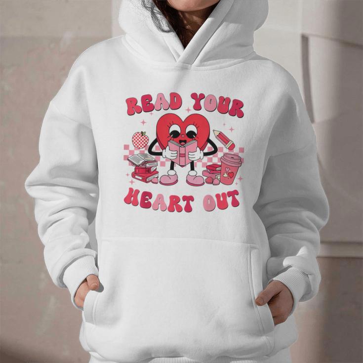 Read Your Heart Out Valentines Day Teachers Book Lovers Graphic Youth Hoodie