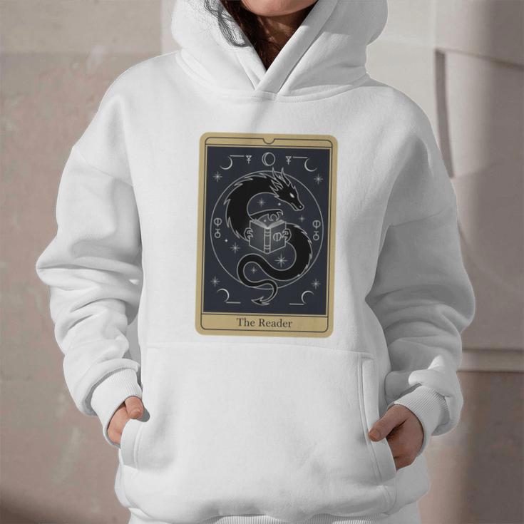 The Reader Tarot Card Mystic Dragon Book Magic Graphic Youth Hoodie
