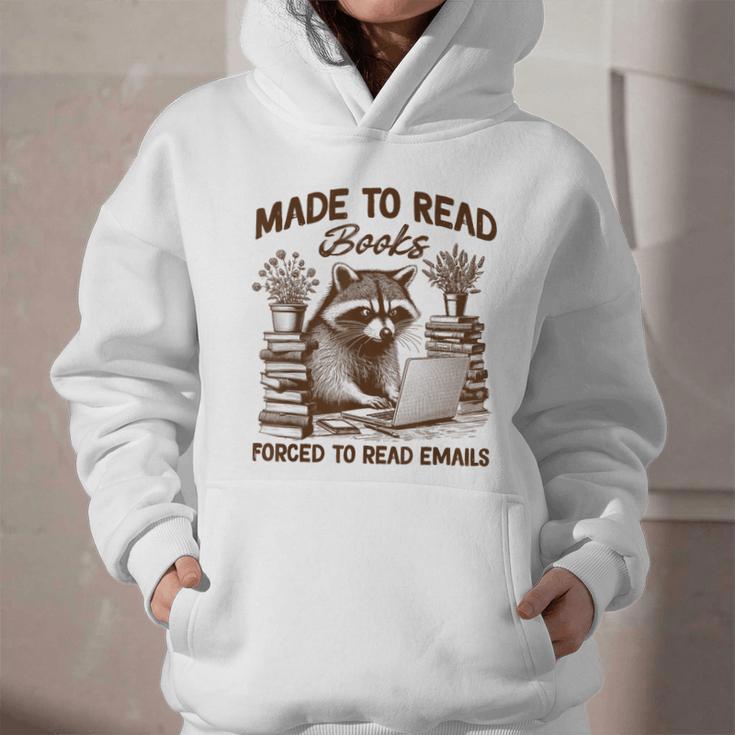 Reading Book Lover Made To Read Books Forces To Read Emails Graphic Youth Hoodie