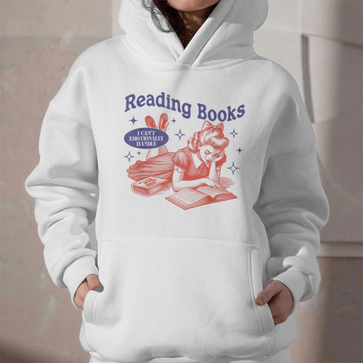 Reading Books I Can't Emotionally Handle Book Lover Graphic Youth Hoodie Reading Books I Can't Emotionally Handle Book Lover Graphic Youth Hoodie