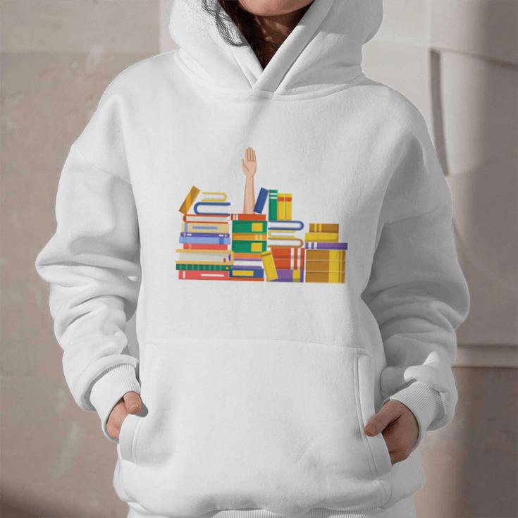 Reading Books Librarian Reader Nerd I'm Ok Teacher Graphic Youth Hoodie
