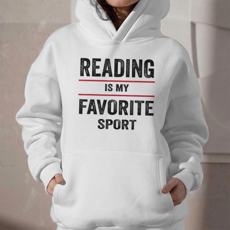 Reading Is My Favorite Sport Book Lover Quote Graphic Youth Hoodie