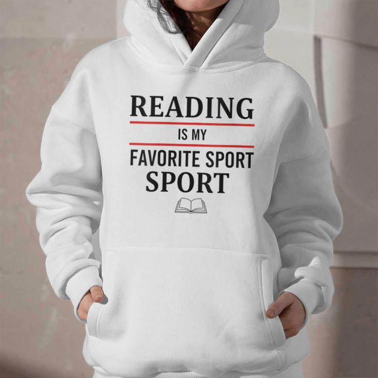 Reading Is My Favorite Sport Book Lover Saying Quote Graphic Youth Hoodie