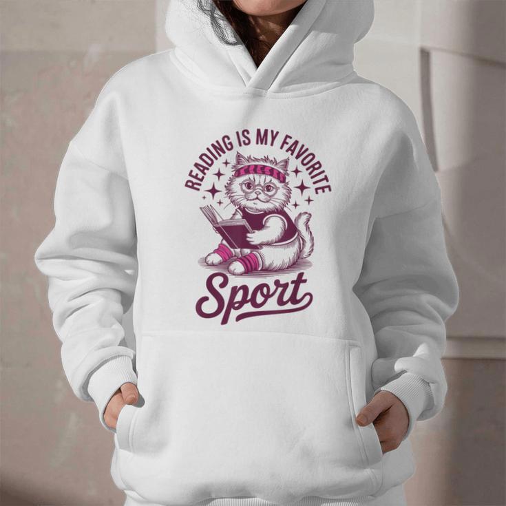 Reading Is My Favorite Sport Cat And Book Lover Women Graphic Youth Hoodie Reading Is My Favorite Sport Cat And Book Lover Women Graphic Youth Hoodie