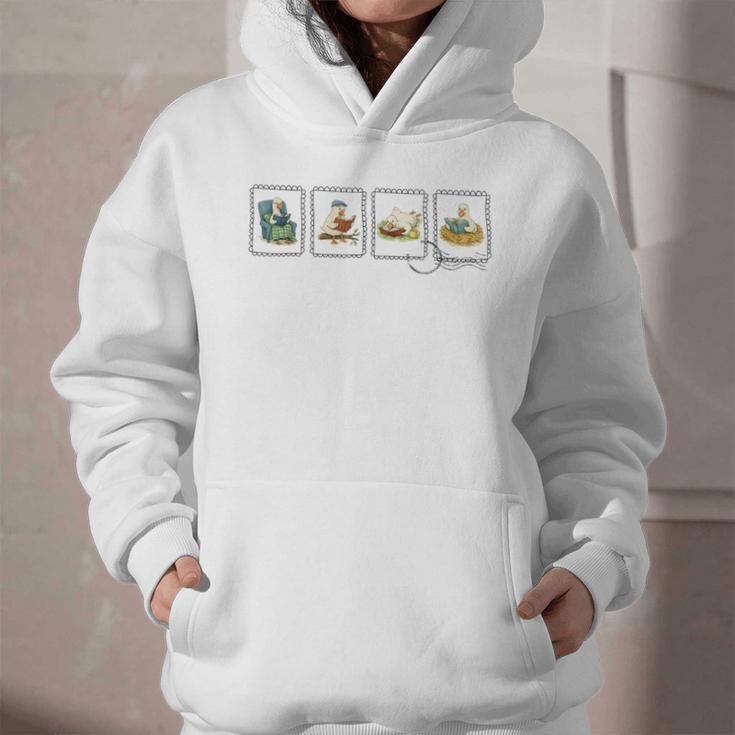Reading Silly Goose Teacher Bookish Librarian Book Lover Graphic Youth Hoodie