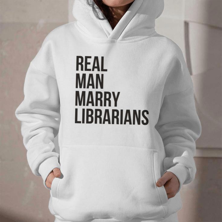 Real Men Marry Librarians – Book Lover Husband Graphic Youth Hoodie