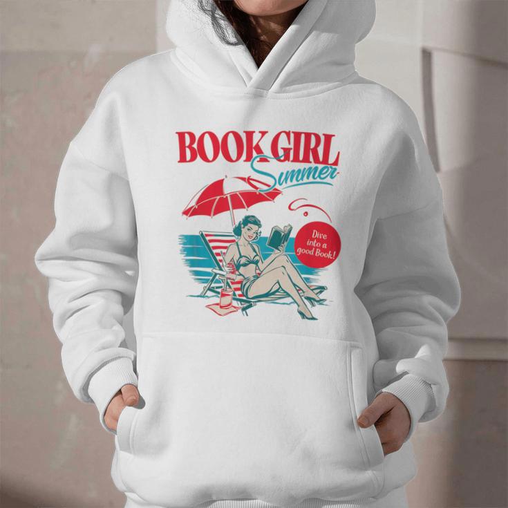 Retro Book Girl Summer For Women Beach Reading Graphic Youth Hoodie Retro Book Girl Summer For Women Beach Reading Graphic Youth Hoodie