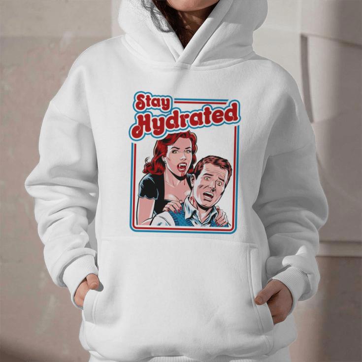 Retro Vampire Book Cover Style Stay Hydrated Halloween Graphic Youth Hoodie Retro Vampire Book Cover Style Stay Hydrated Halloween Graphic Youth Hoodie