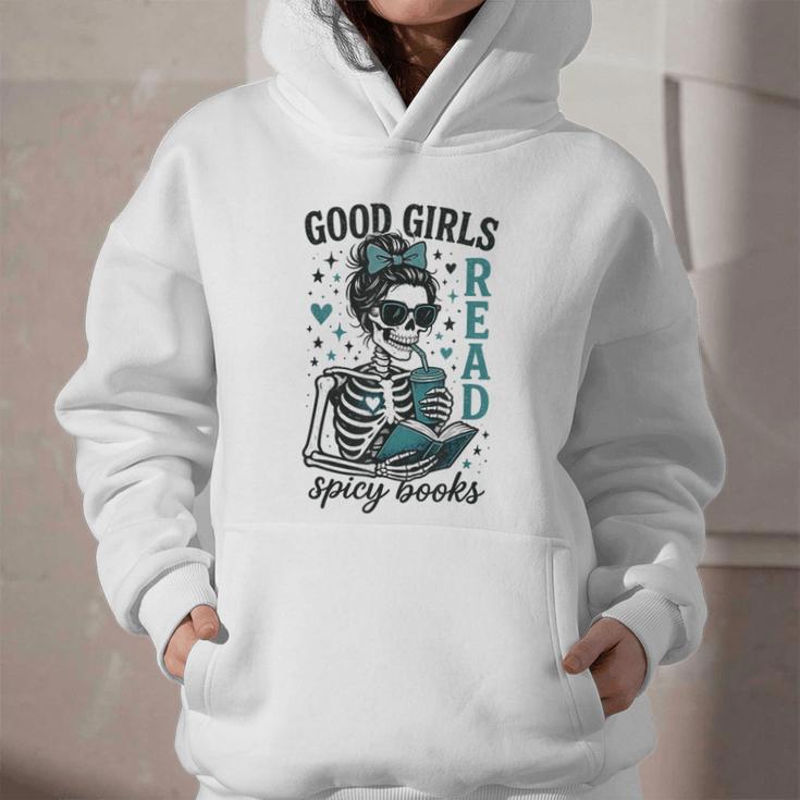 Romance Reader Good Girls Read Spicy Books Halloween Costume Graphic Youth Hoodie