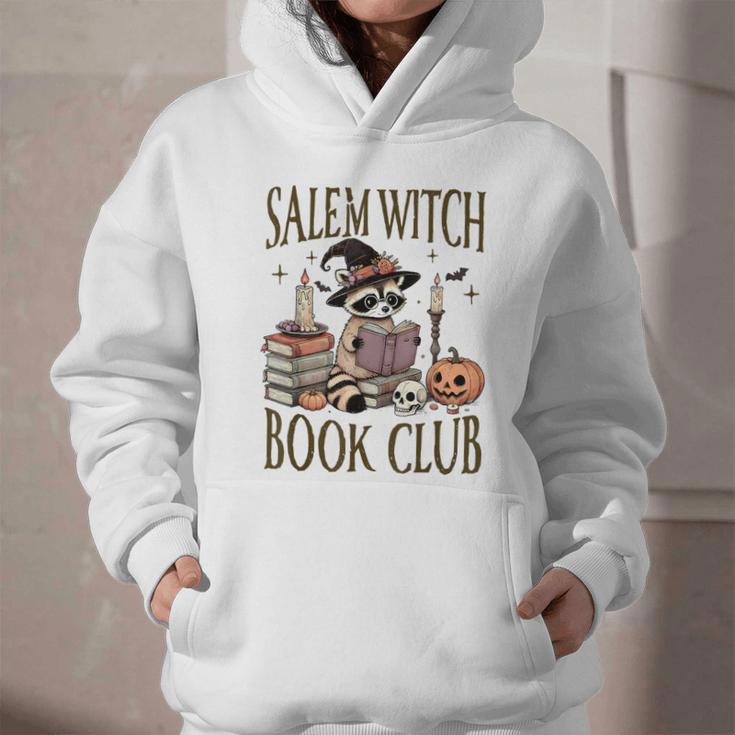 Salem Witch Book Club Raccoon Reading Graphic Youth Hoodie