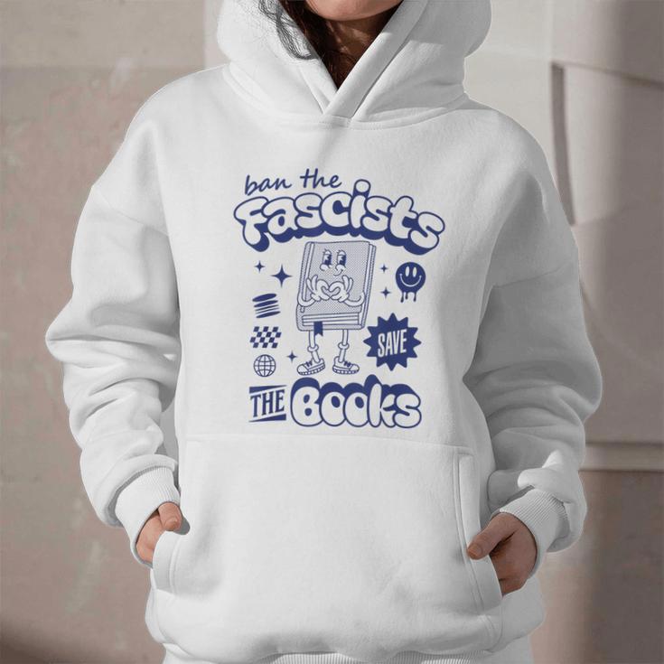 Save The Books Ban Fascists Stand For Book Readers Graphic Youth Hoodie Save The Books Ban Fascists Stand For Book Readers Graphic Youth Hoodie