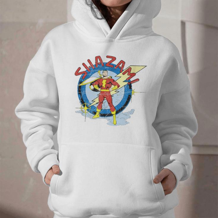 Shazam Comic Book Art Heroic Portrait Vintage Graphic Youth Hoodie