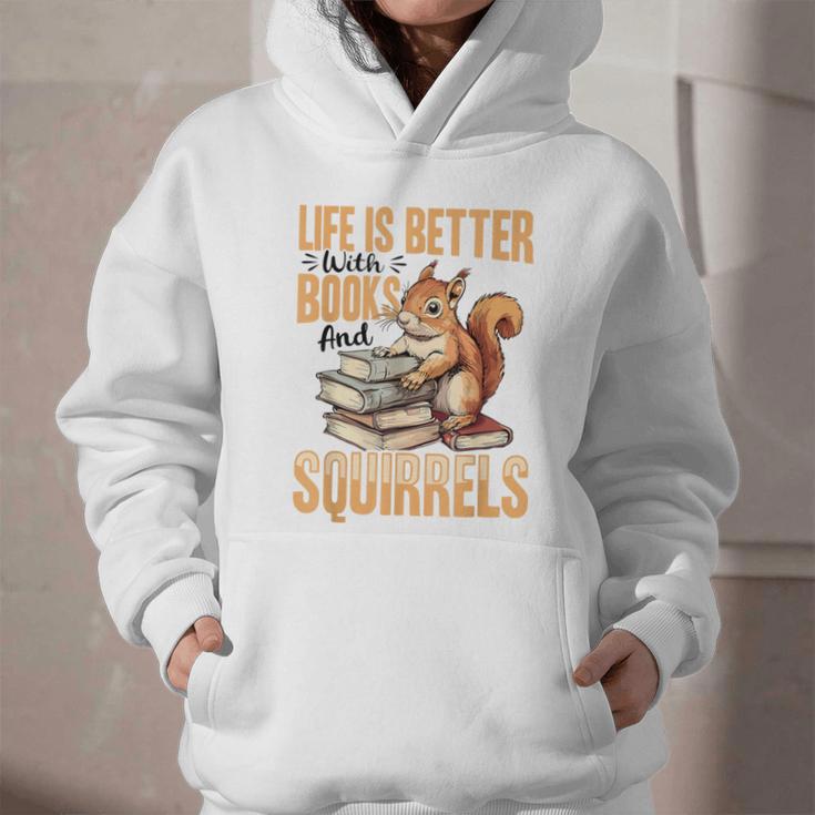 Squirrel Animal Life Is Better With Books And a Graphic Youth Hoodie