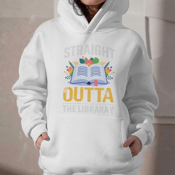 Straight Outta The Library Book Lover Men Women Premium Tri-Blend Graphic Youth Hoodie